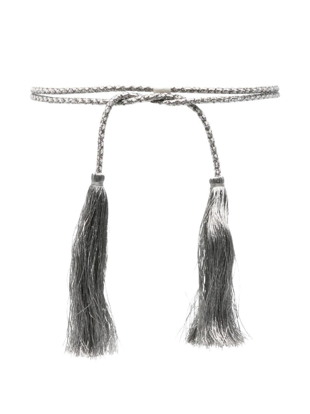 forte_forte crystal and tassels belt