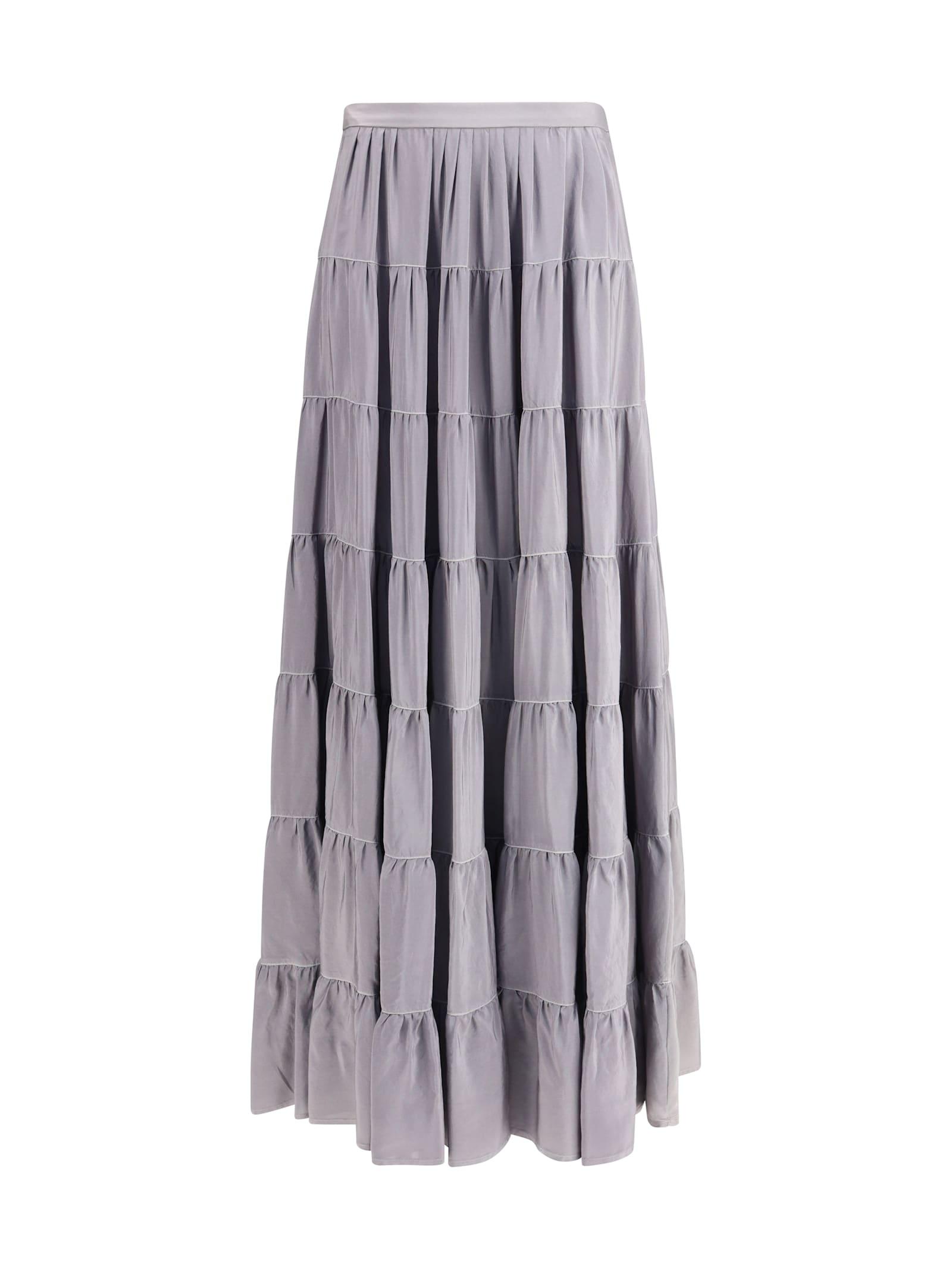 forte_forte draped habotai silk skirt