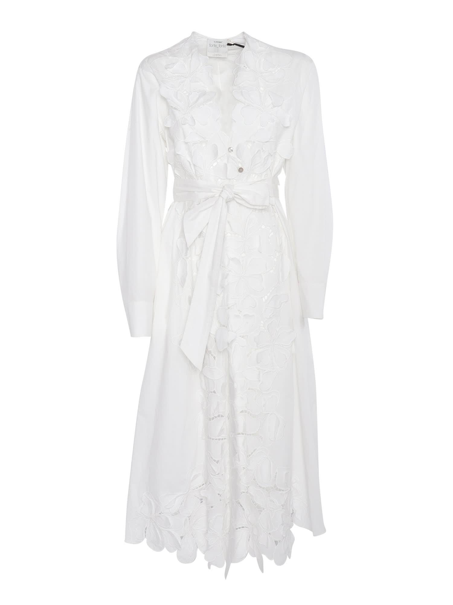 forte_forte dress with embroidered petals