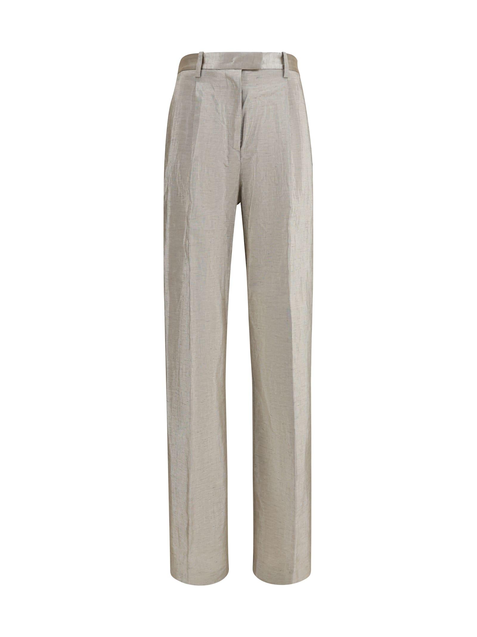 forte_forte lurex pants in tweed with micro sequins and shimmering thread