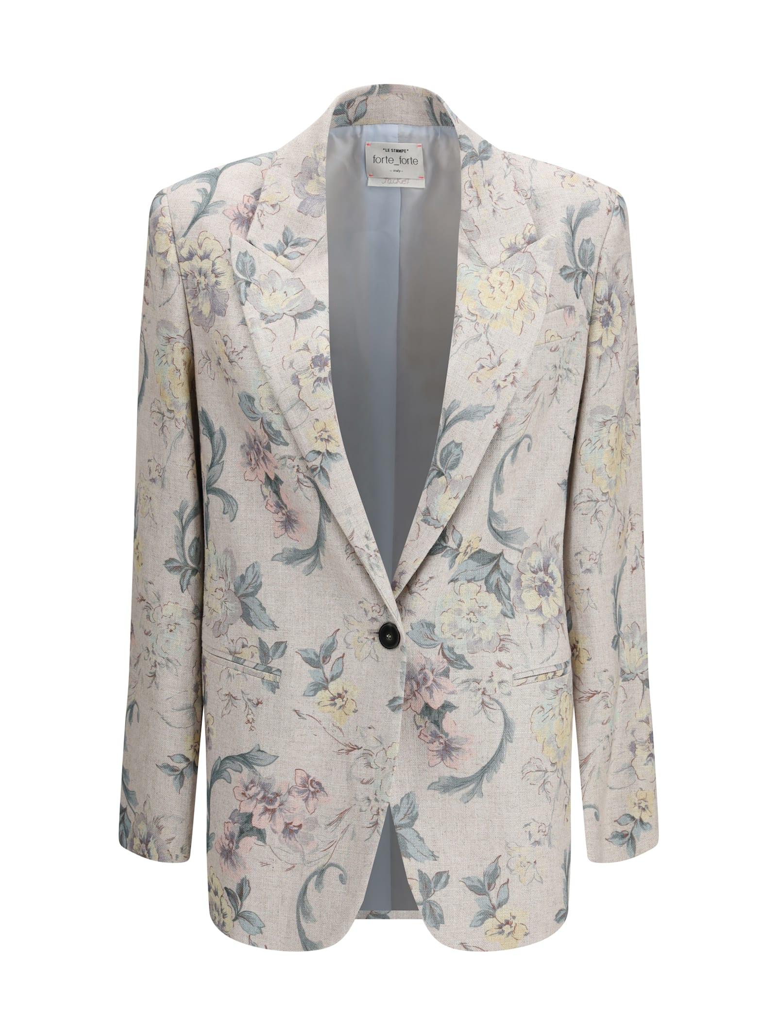 forte_forte peonia my love hopsack linen-blend jacket