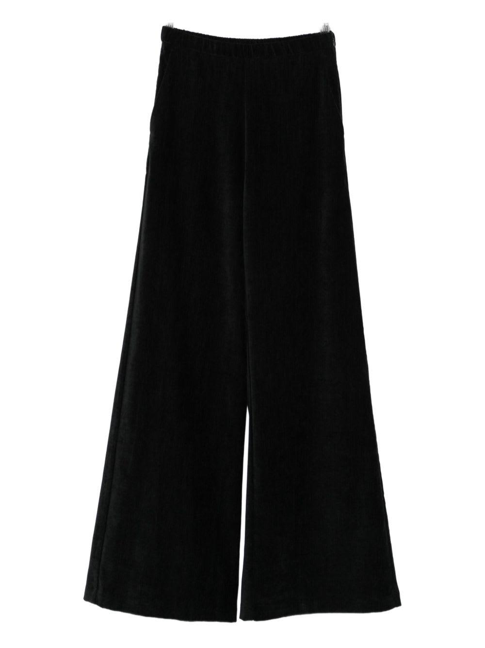 forte_forte velvet high-waisted trousers
