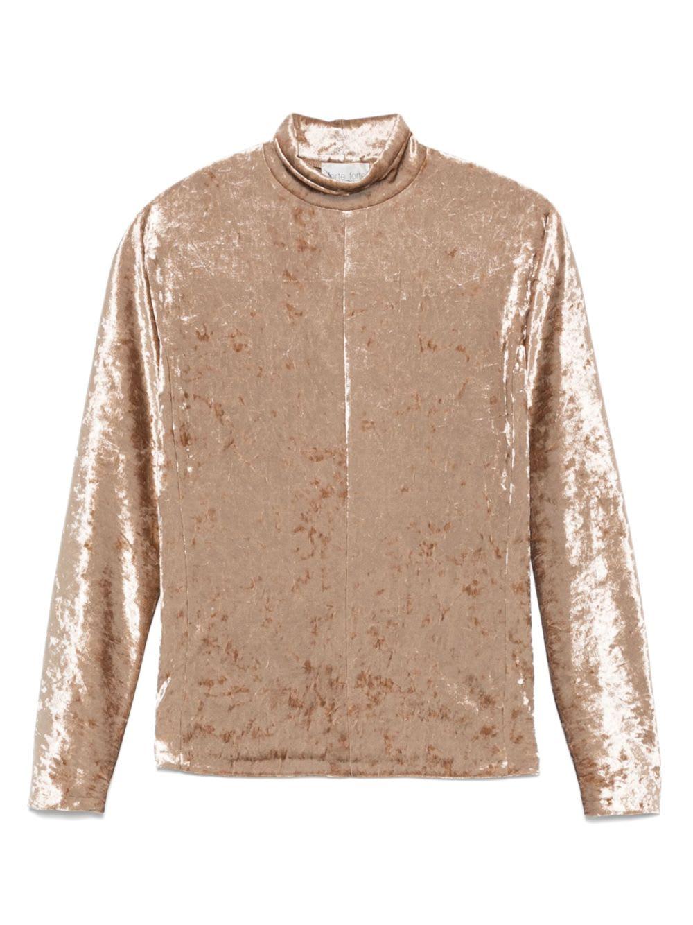 forte_forte velvet turtle-neck sweater