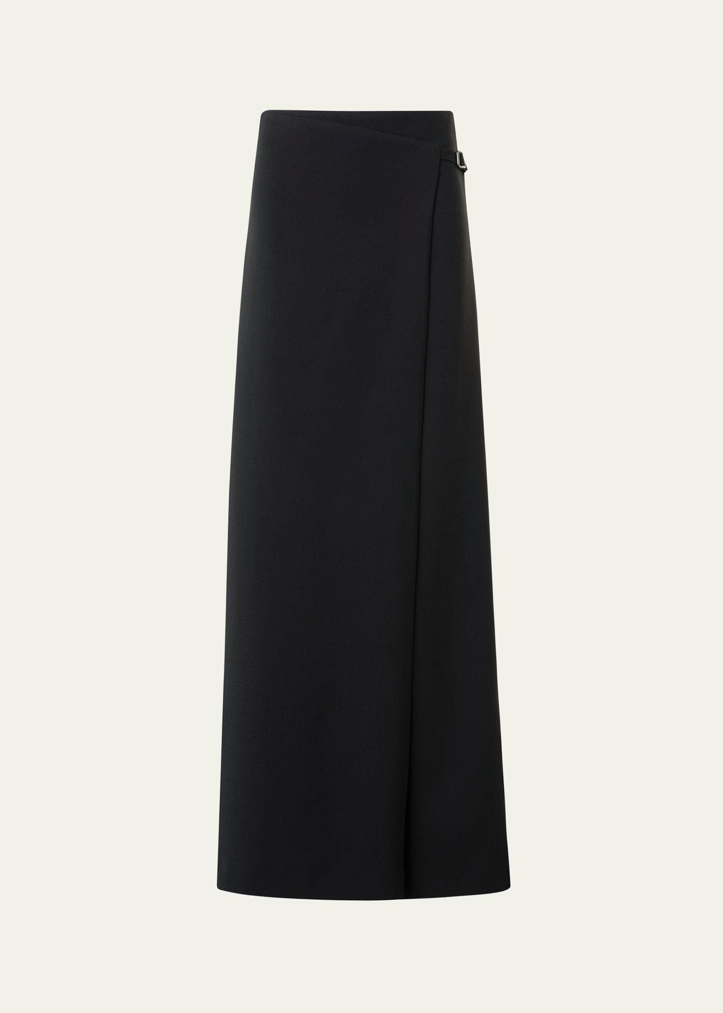 foss asymmetric wrap-panel wide-leg pants