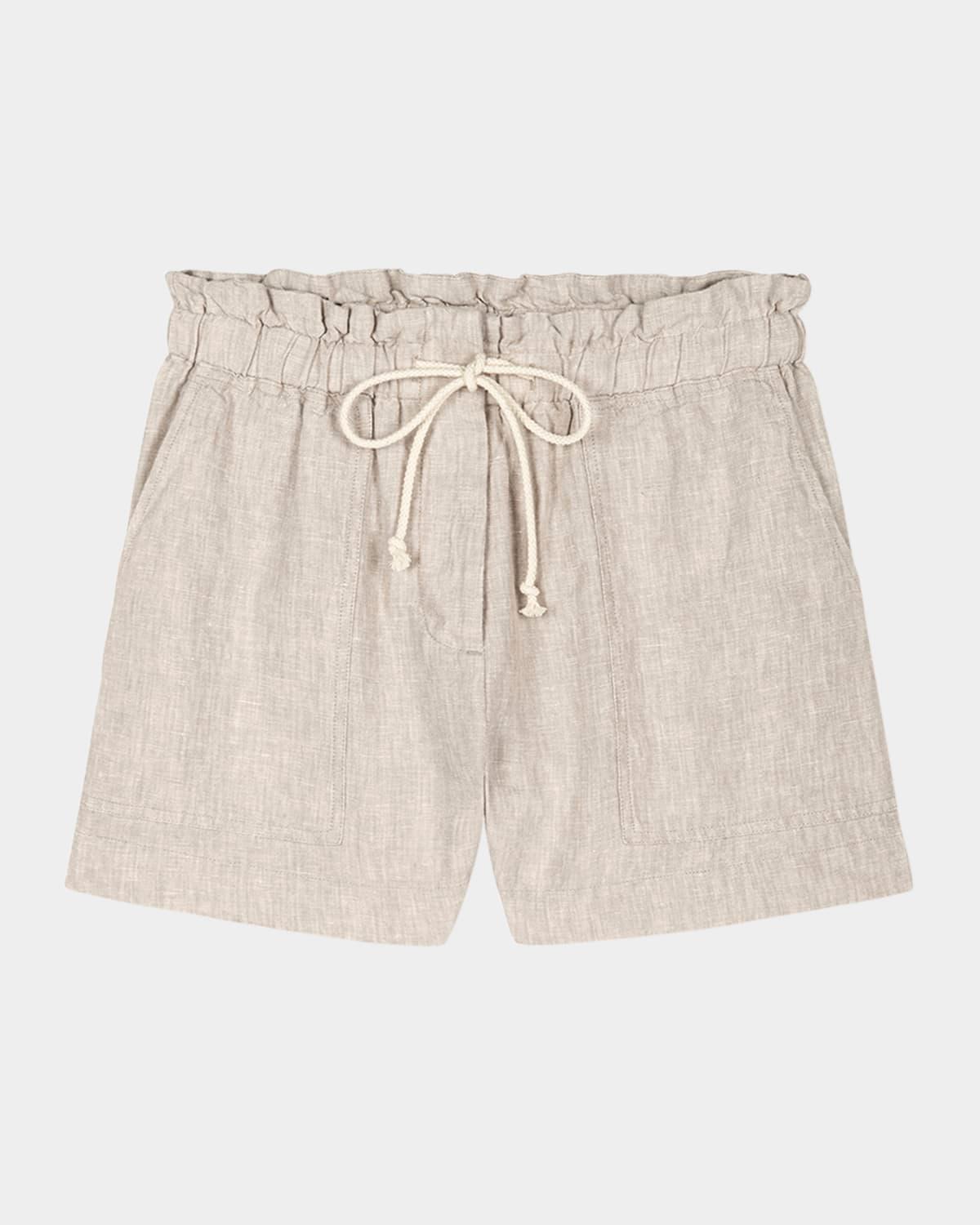 foster paperbag linen shorts