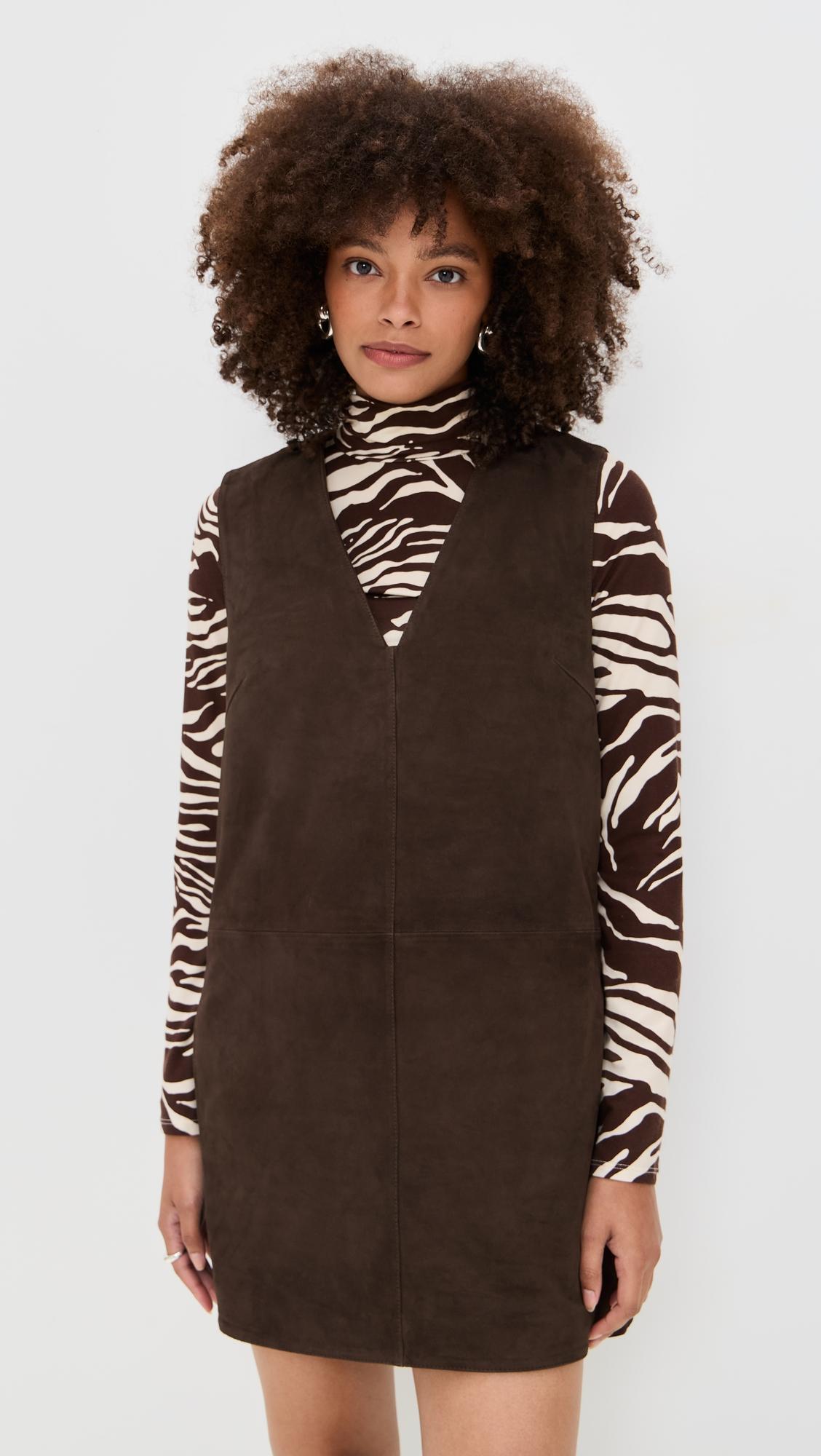 fountain suede mini dress