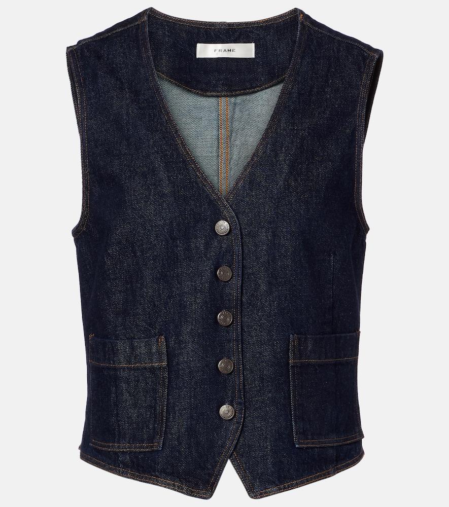 frame denim vest