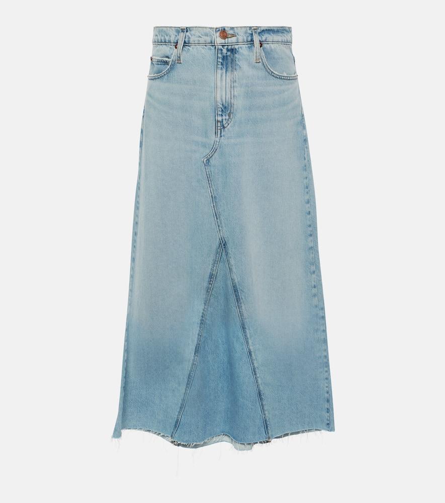 frame dorothy denim maxi skirt