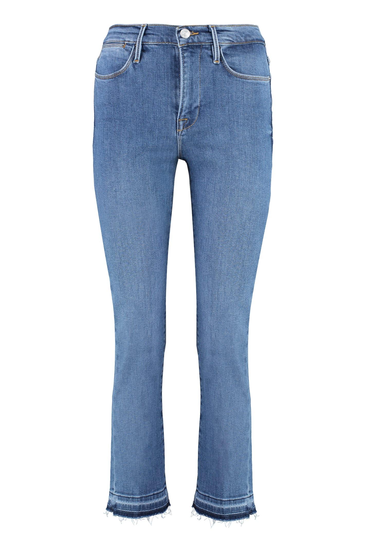 frame le high straight jeans