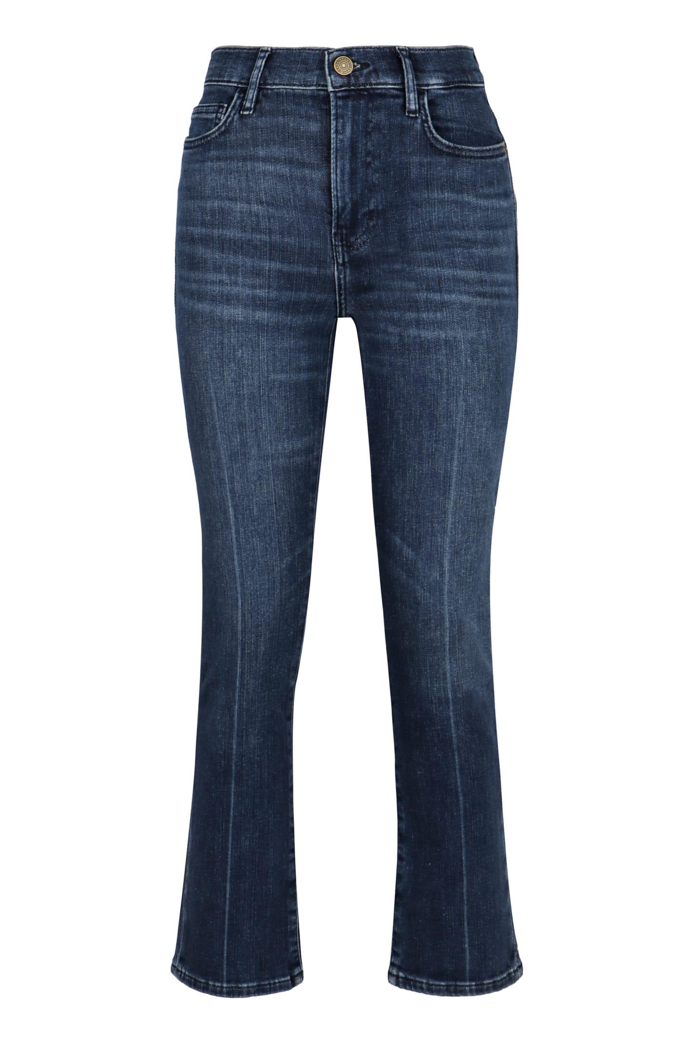 frame le high straight jeans