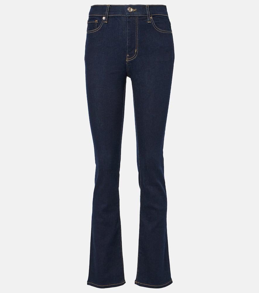 frame le high straight long jeans