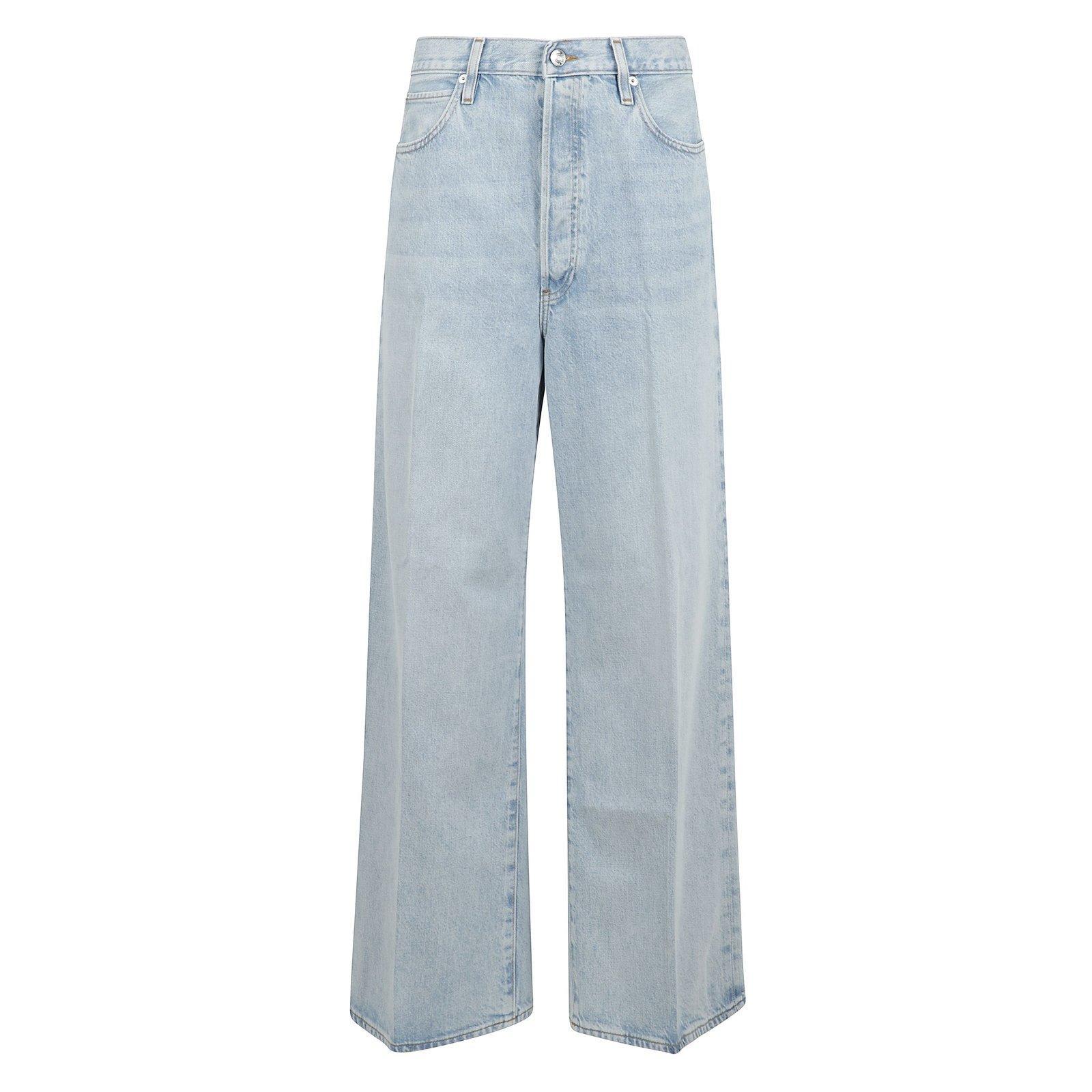 frame le low baggy wide-leg jeans