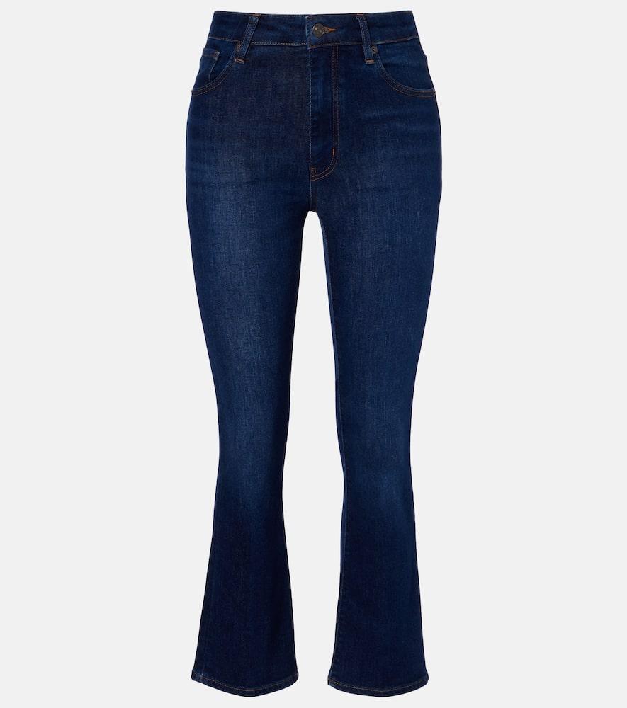 frame reboot cropped bootcut jeans