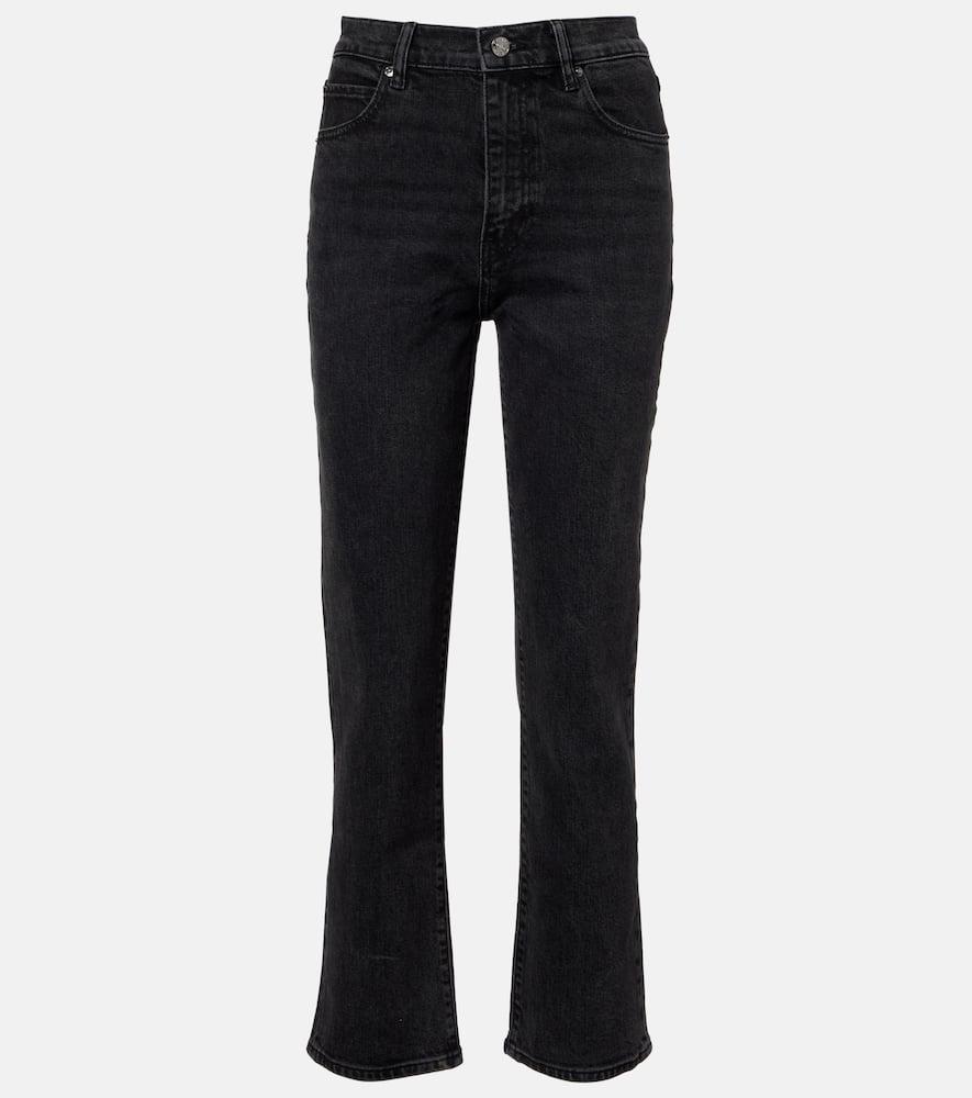 frame ruler cropped straight jeans