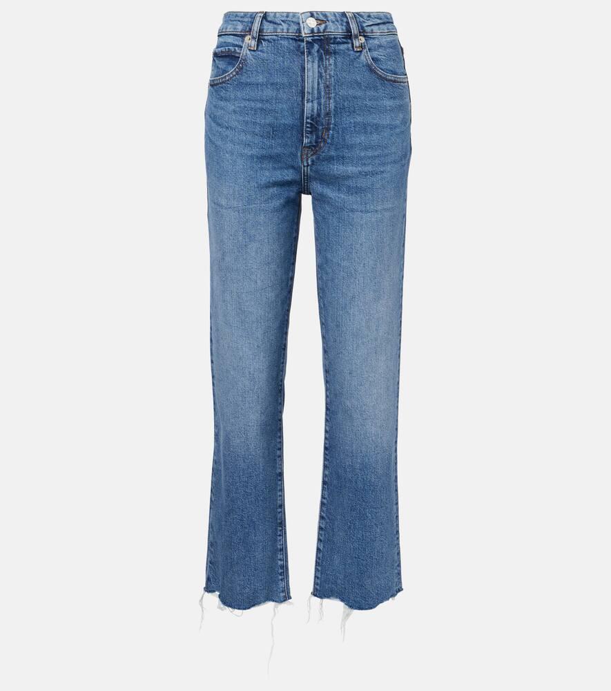 frame ruler cropped straight jeans