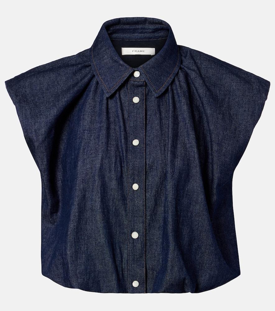 frame shell denim blouse