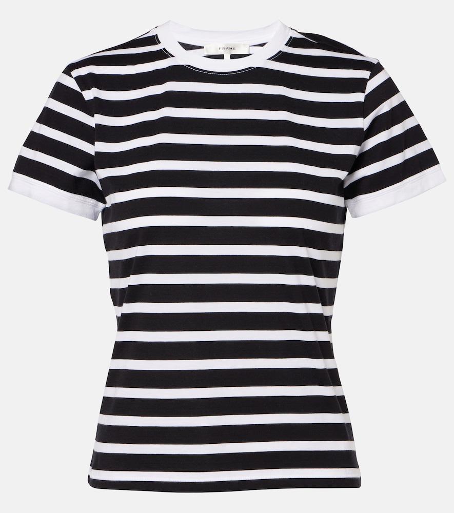 frame striped cotton jersey t