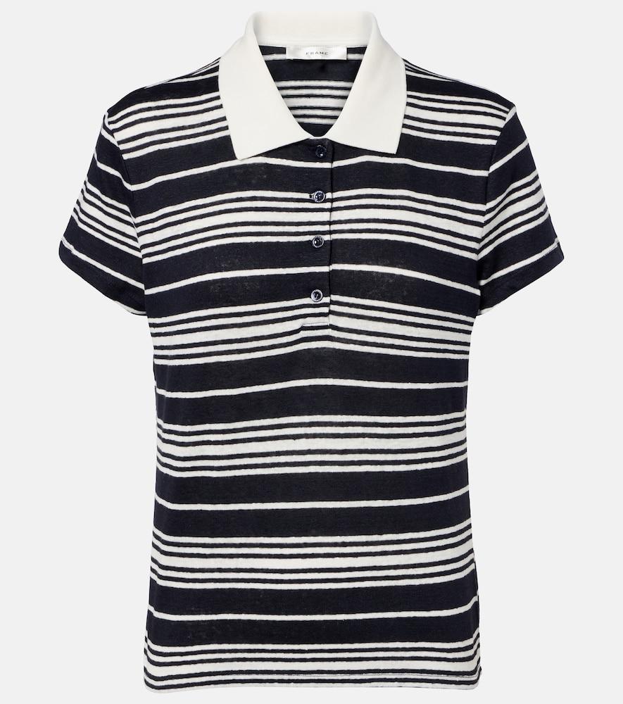 frame striped linen