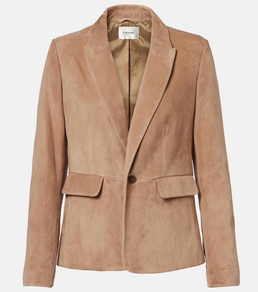 frame suede blazer