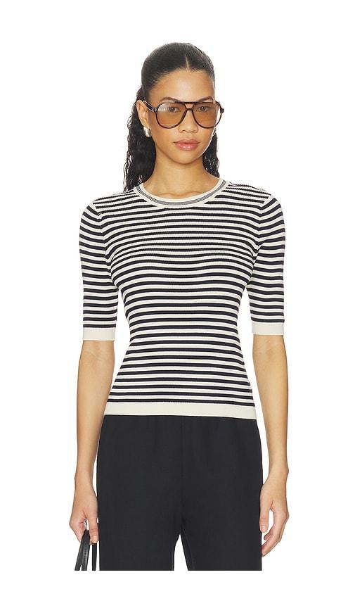 frame the cruise sweater in black,white.