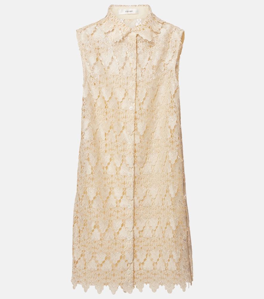 frame the deco lace minidress