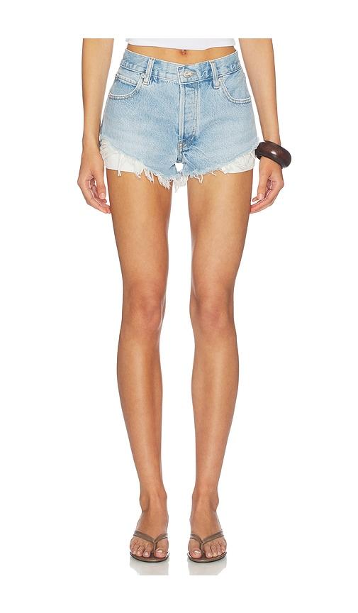frame the grunge hang short in blue.