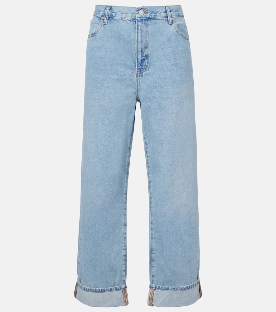 frame the hang cuff straight jeans