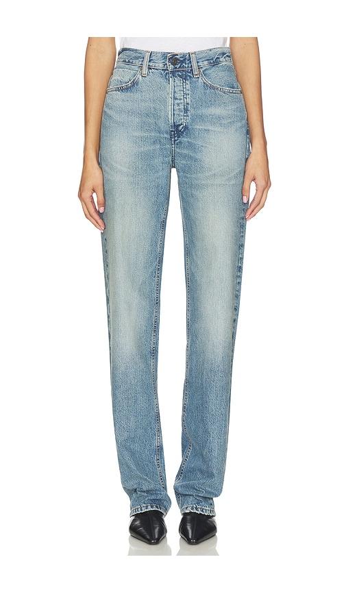 frame the stack jeans in blue.