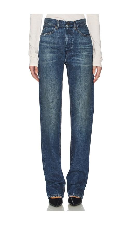 frame the stack jeans in blue.