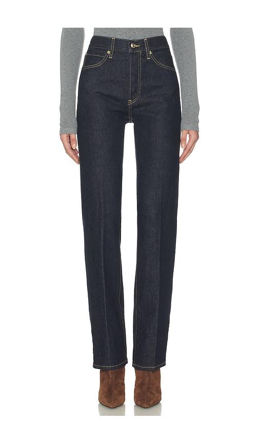 frame the vertical jeans in blue.