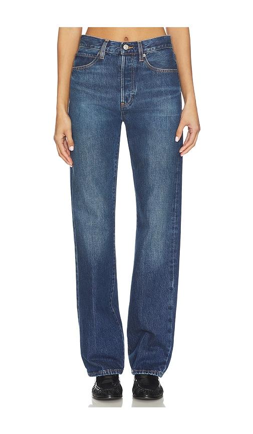 frame the vertical jeans in blue.