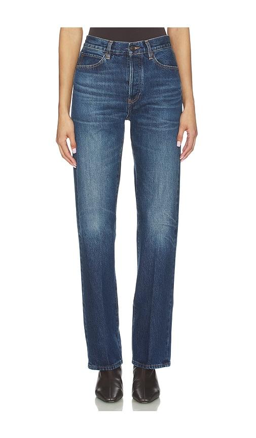 frame the vertical jeans in blue.