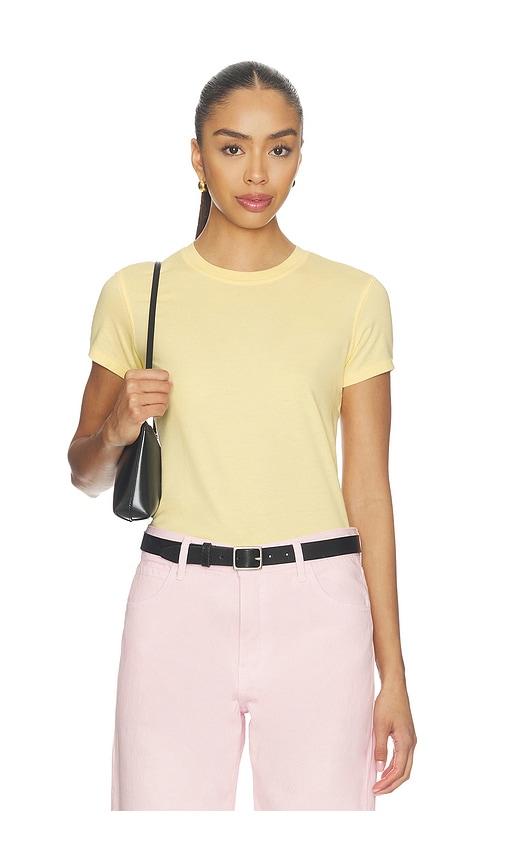 frame the vintage baby tee in lemon.