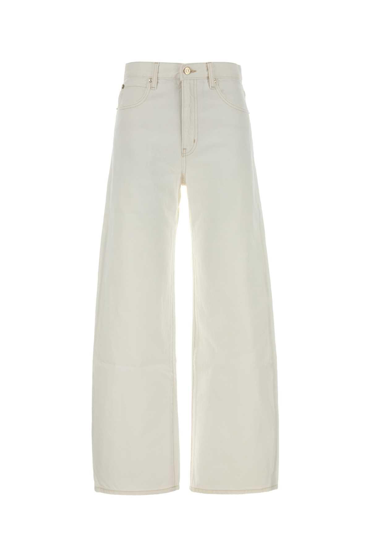 frame white denim the bow jeans