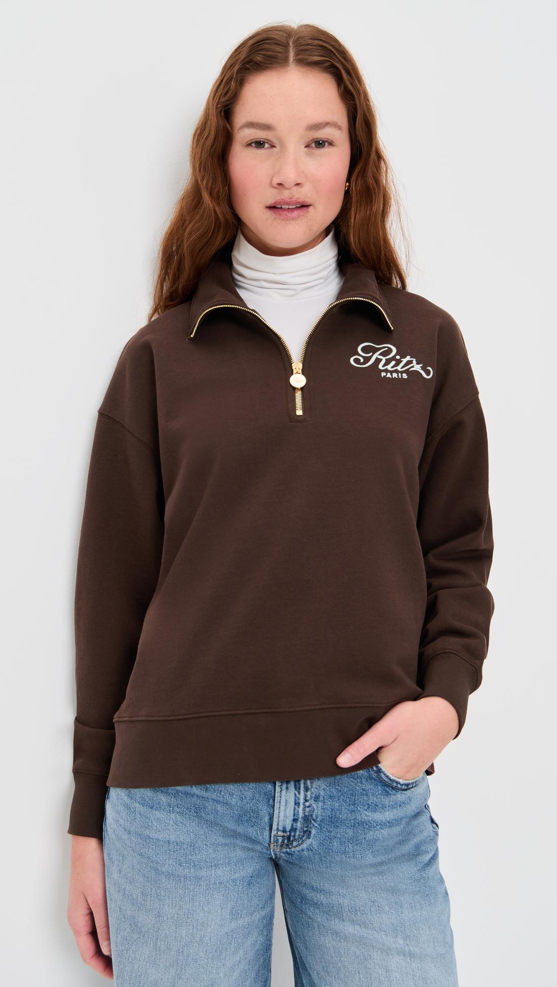 frame x ritz paris half zip pullover