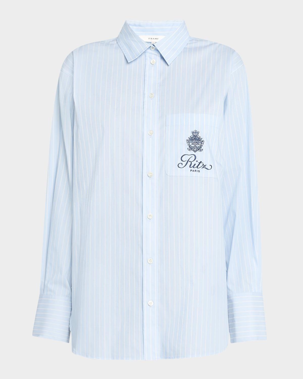 frame x ritz paris oversized pocket shirt
