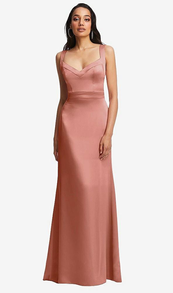 framed bodice criss criss open back a-line maxi dress