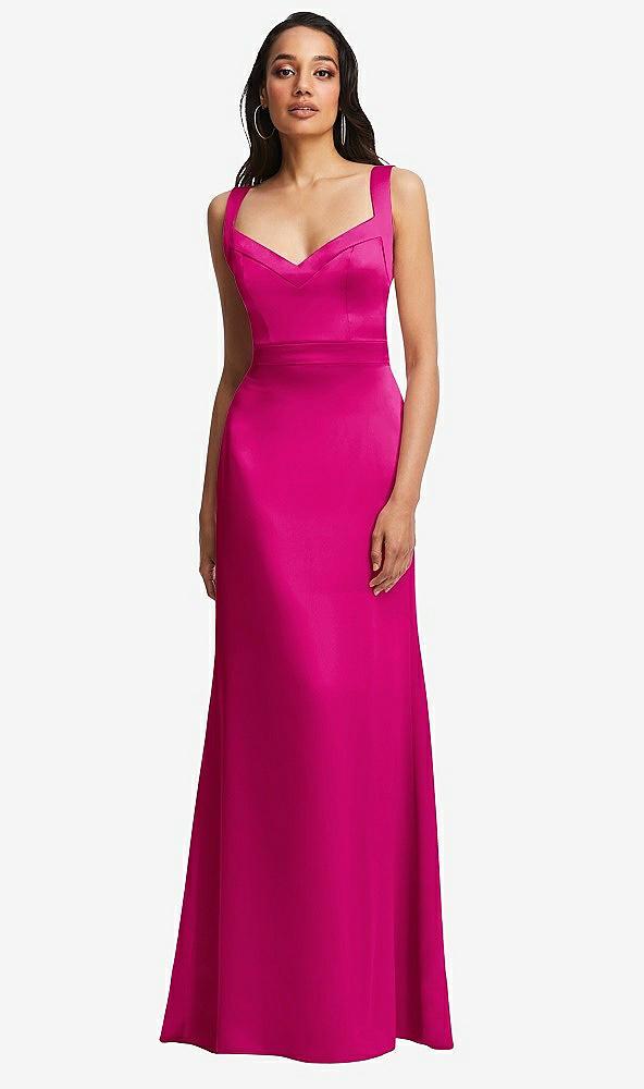 framed bodice criss criss open back a-line maxi dress