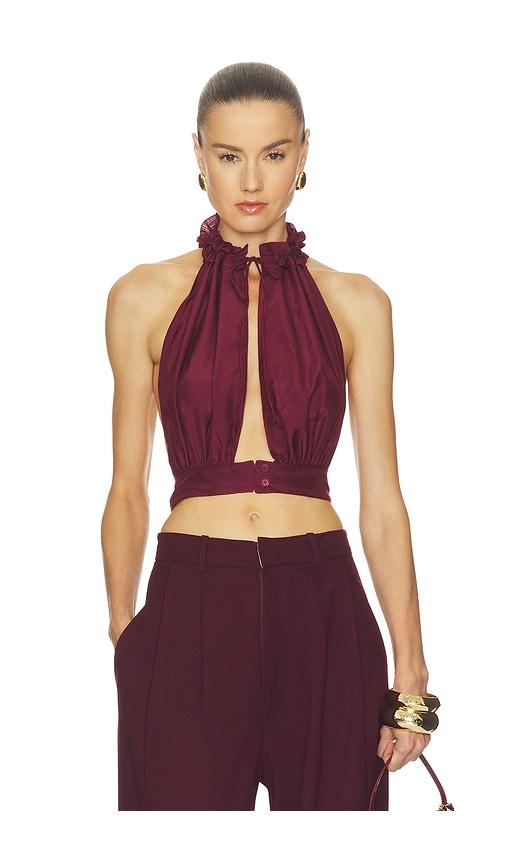 franã§oise medea blouse in burgundy.