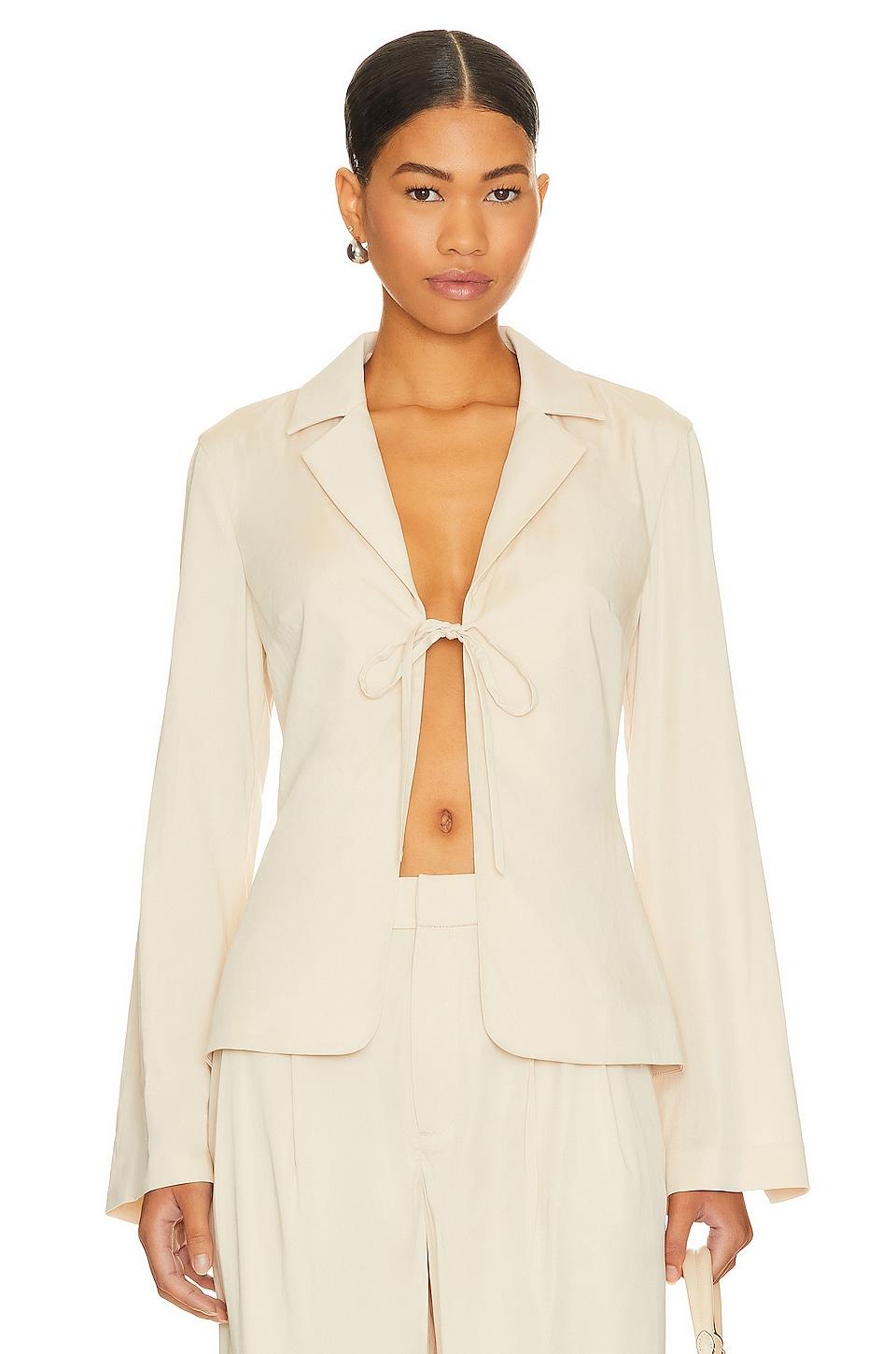 franca tie front blazer top