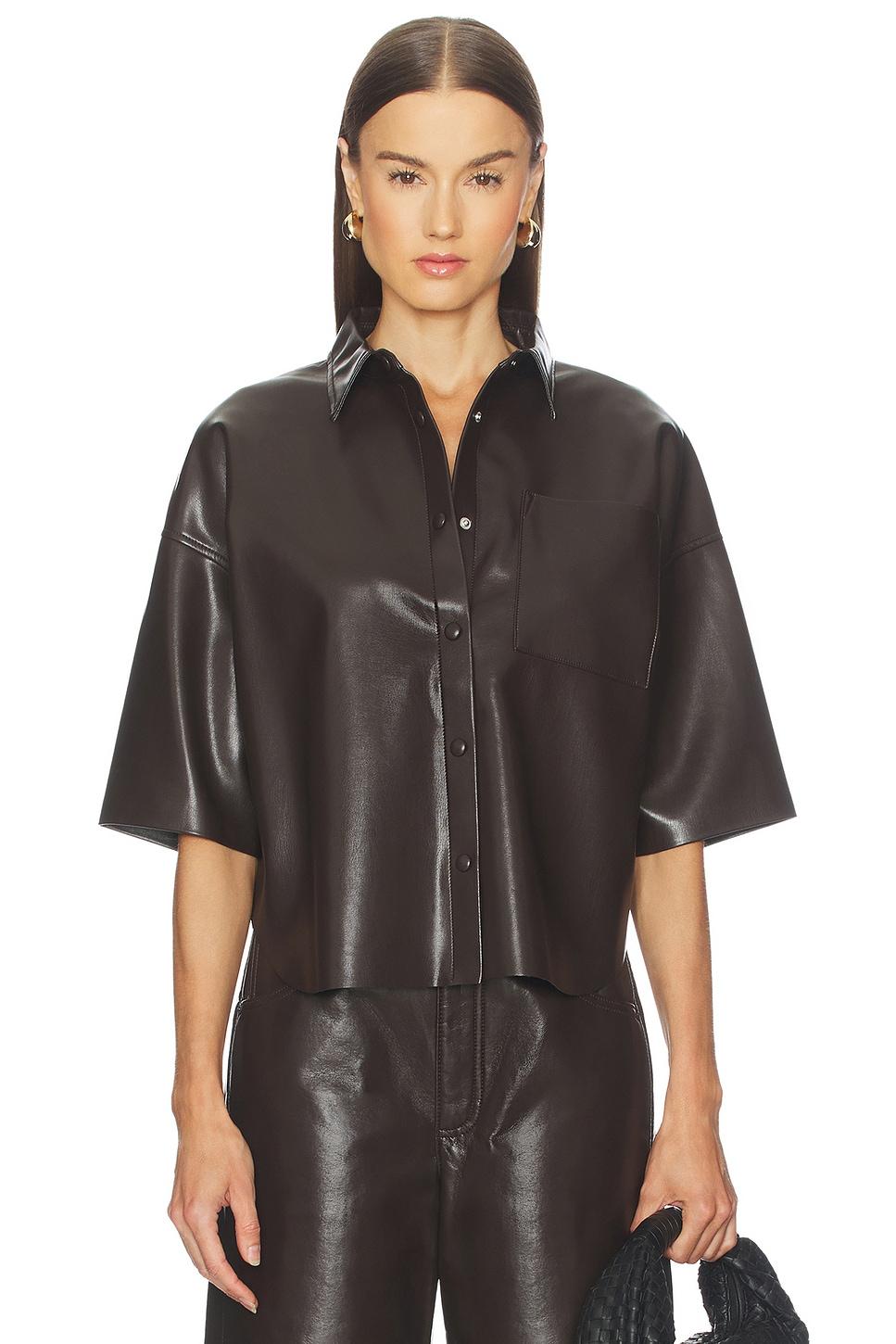 frances cropped cape button up