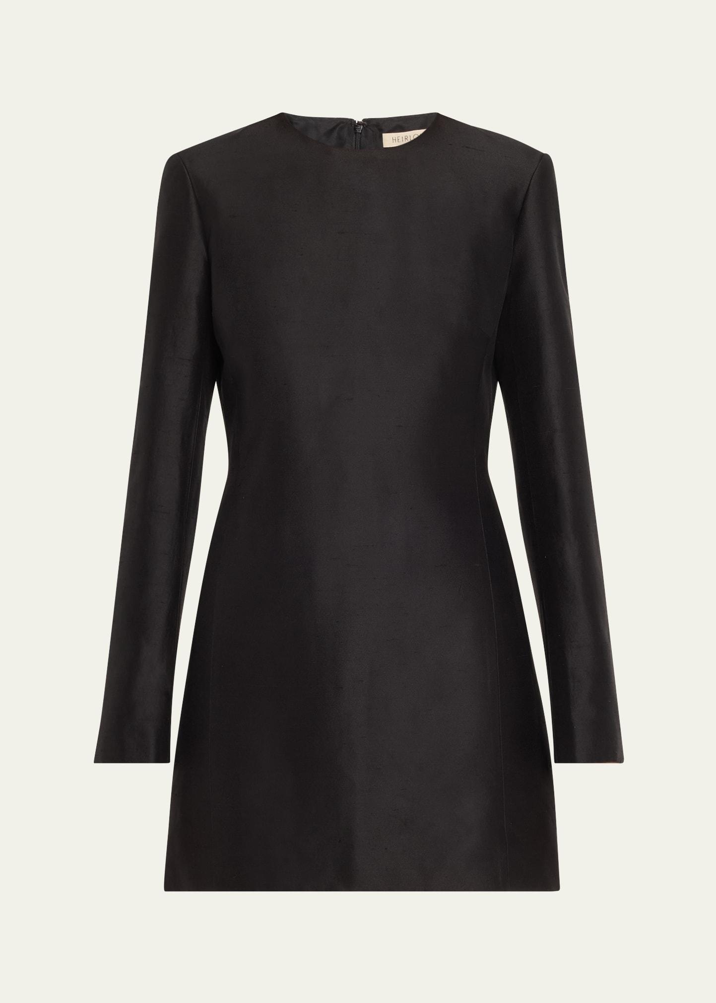 francesca a-line silk mini dress