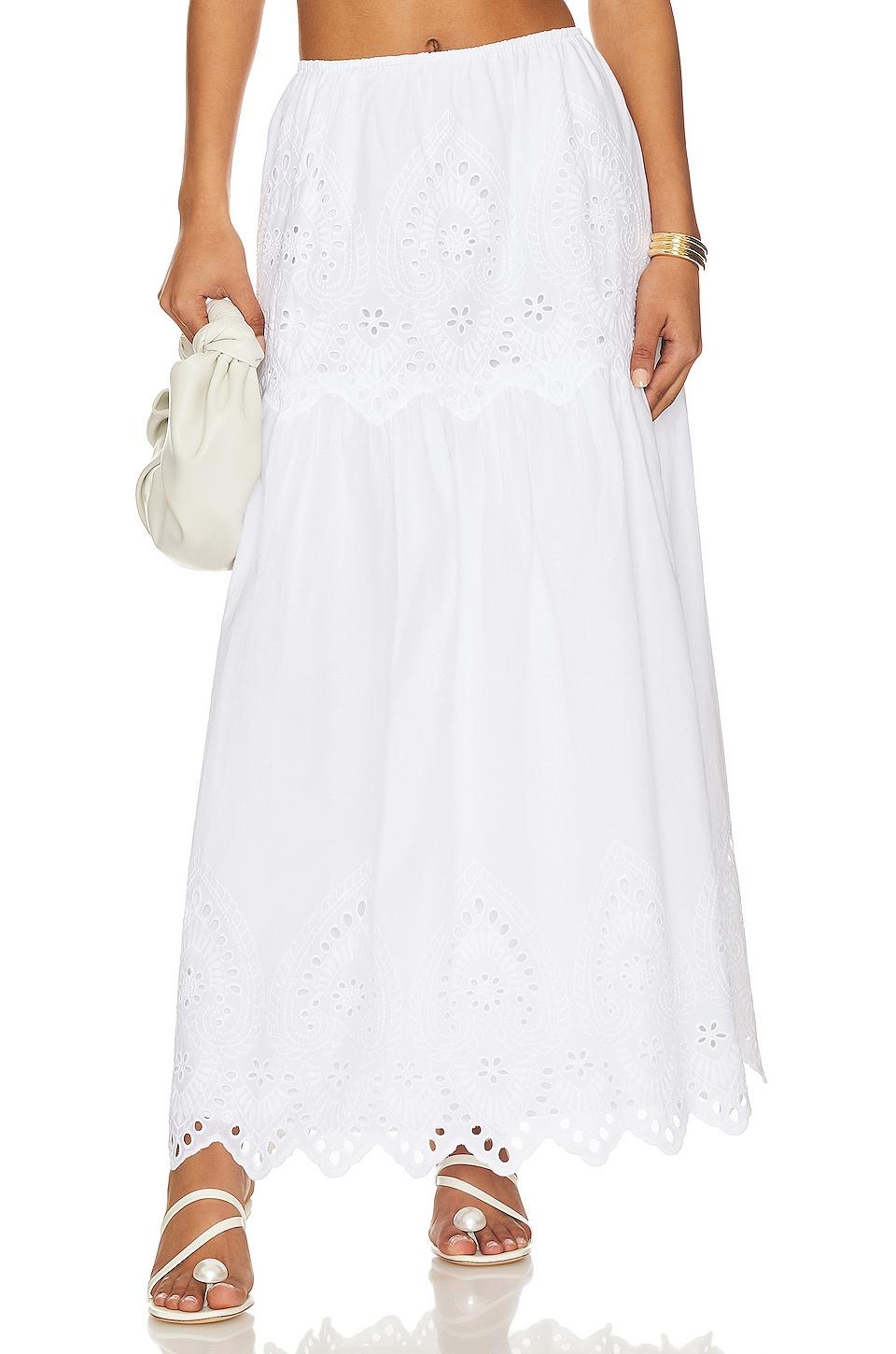 francesca eyelet maxi skirt