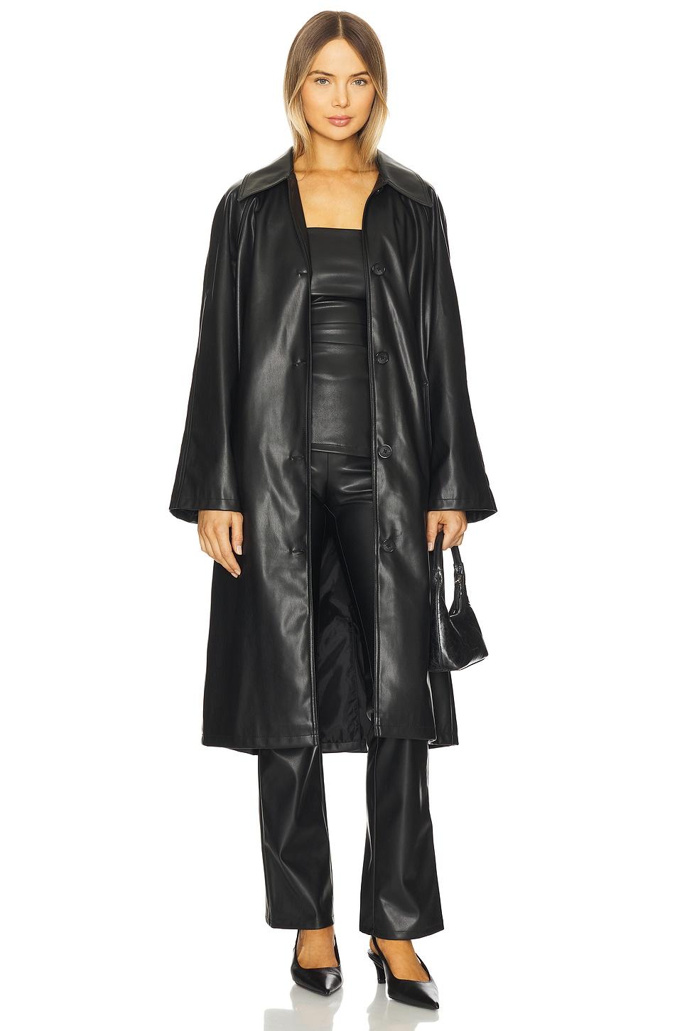 francine faux leather coat