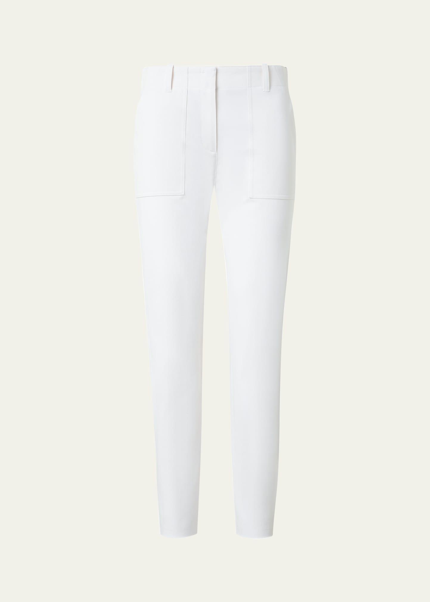 franco bi-stretch cotton gabardine slim-leg ankle pants