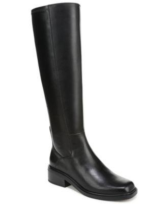 franco sarto womens gisella square toe zip tall boots regular wide calf