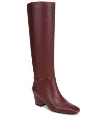 franco sarto womens sorelina square toe zip tall boots regular wide calf