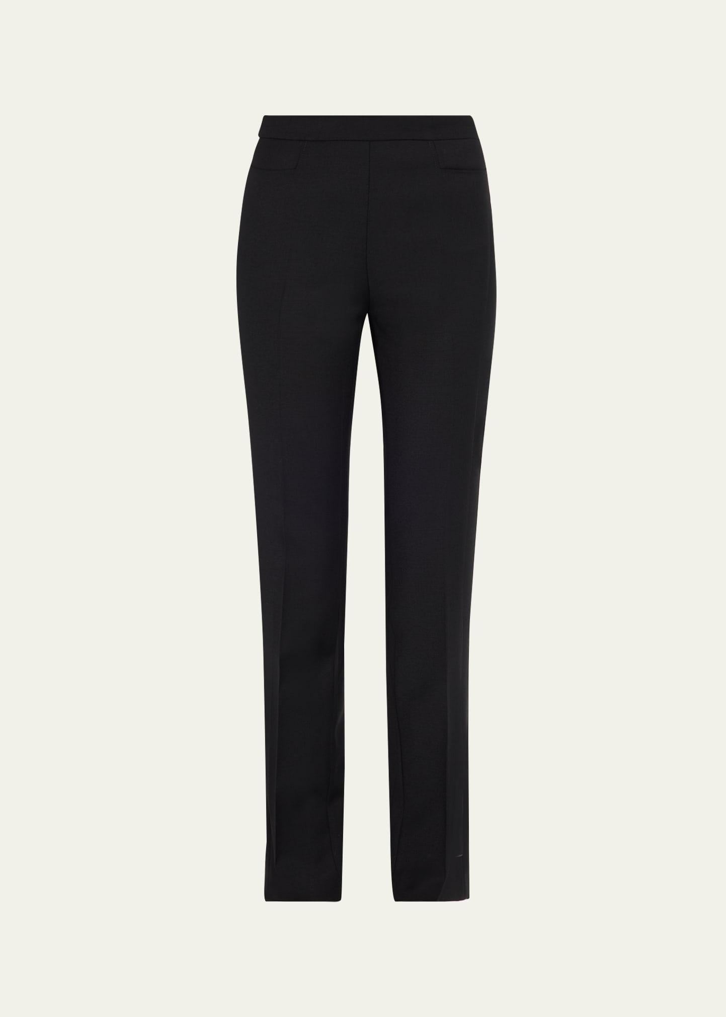 francoise slim-straight pants, black