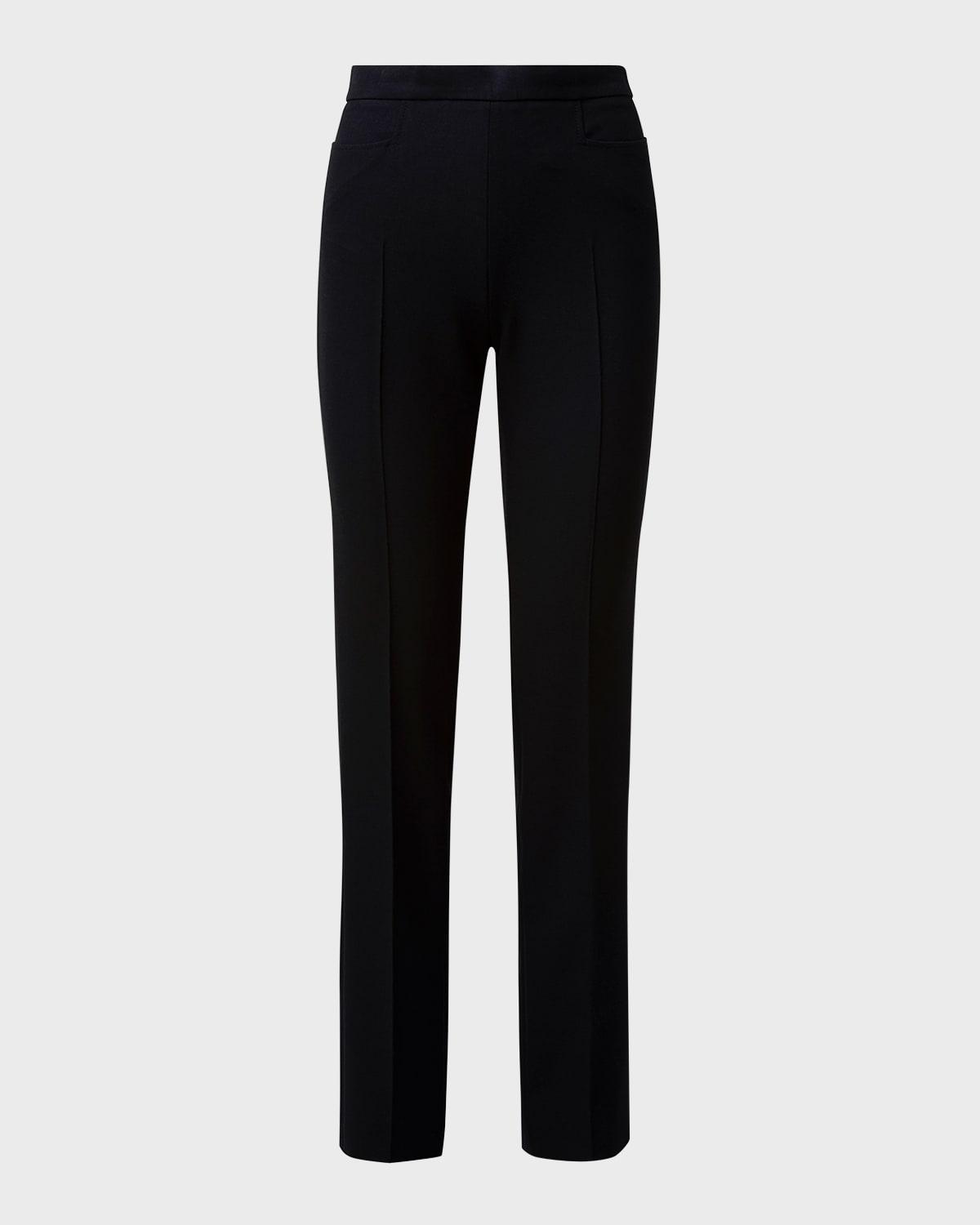 francoise slim-straight pants, black