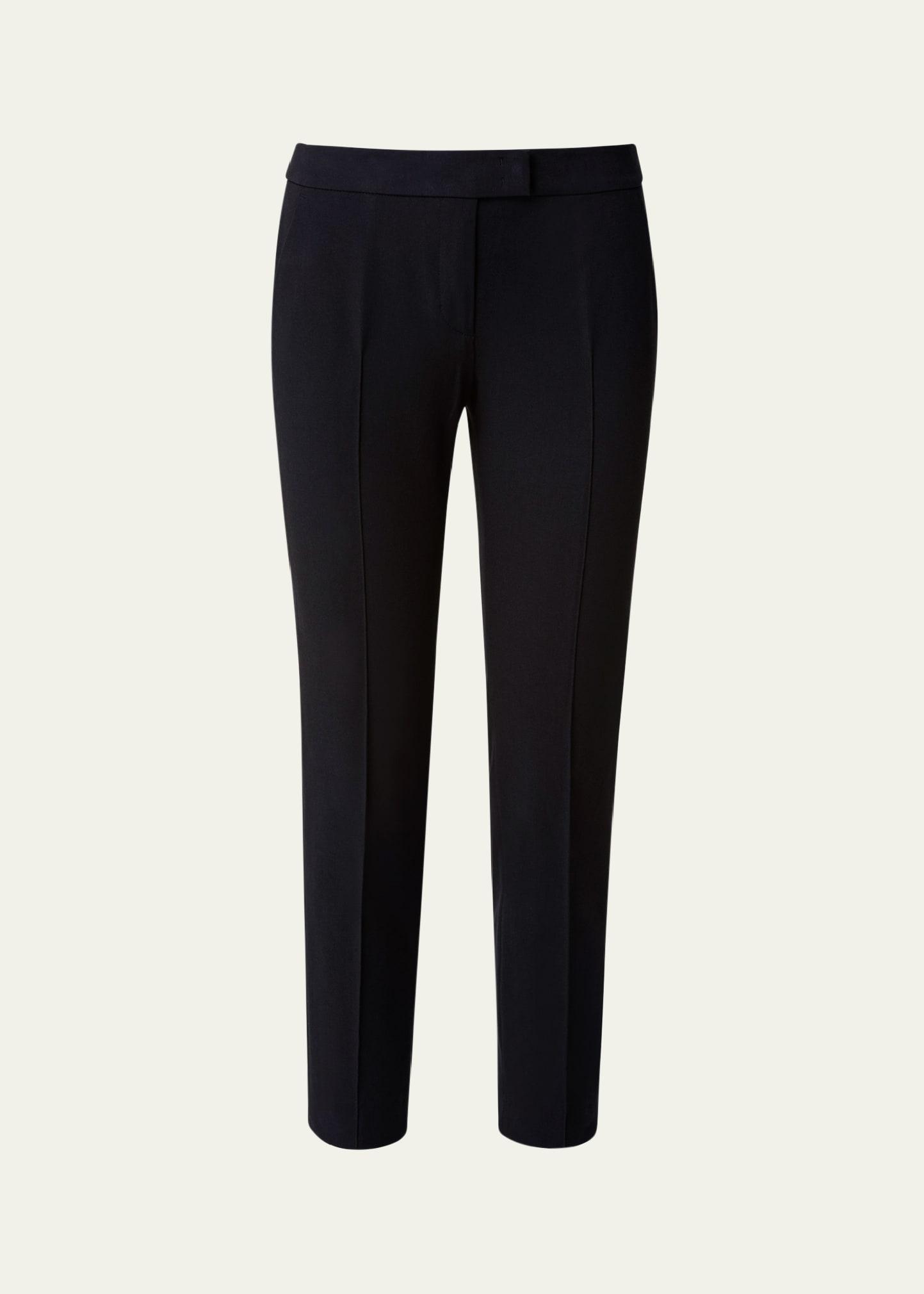 frankie straight-leg cotton-stretch cropped pants